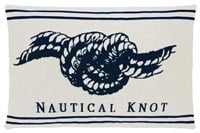 Cotton Cushion with nautical knot on it