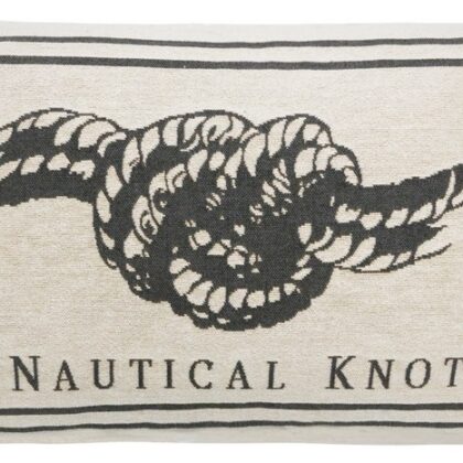 Cotton Cushion with nautical knot on it