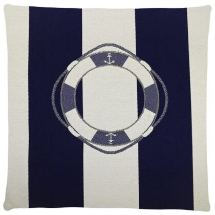 Blue Cotton Cushion with Buoy on it