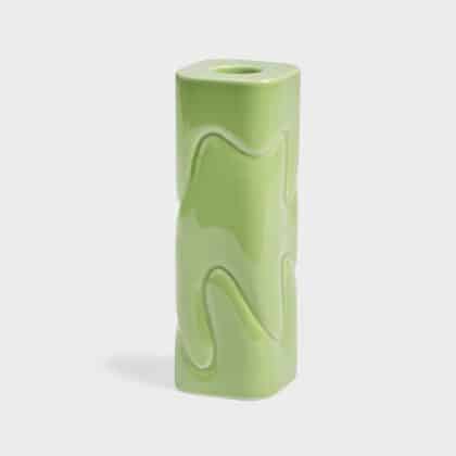Puffy green Candle Holder