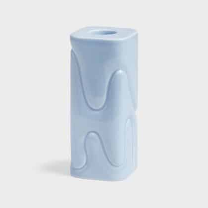 Puffy Light Blue Candle Holder