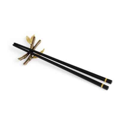 black Chopsticks with a stand