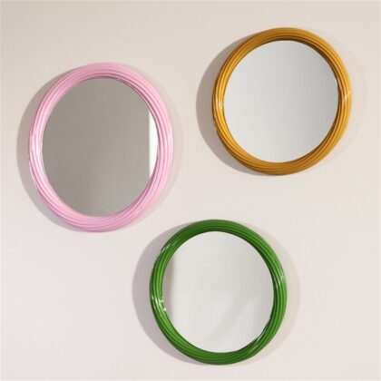 3 round mirrors