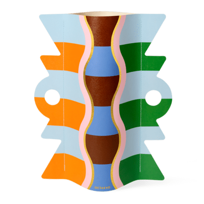 Colorful paper vase