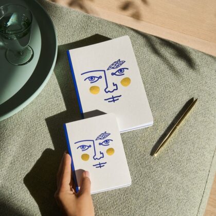 A6 Notebook with a face