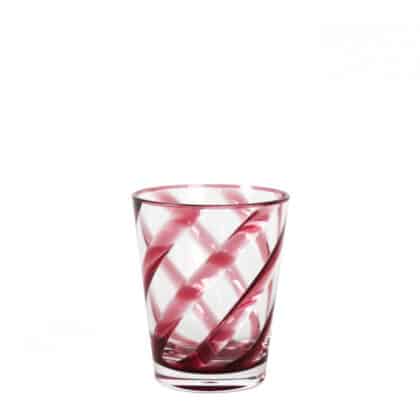 Glass with Cherry Spiral