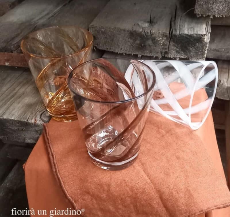 Glass with Rusty Spiral