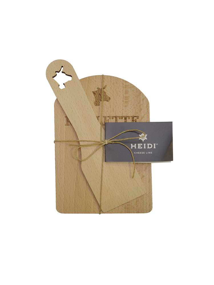 wooden raclette cheese board Heidi cheese line