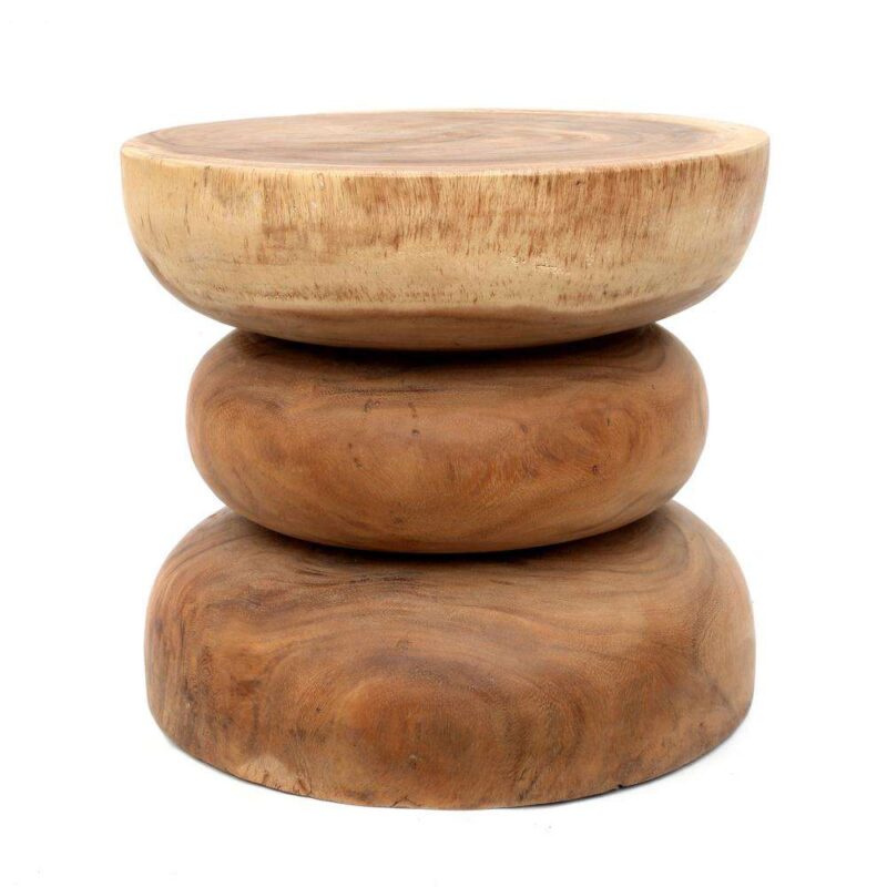 corfu stool handcrafted natural wood bazar bizar