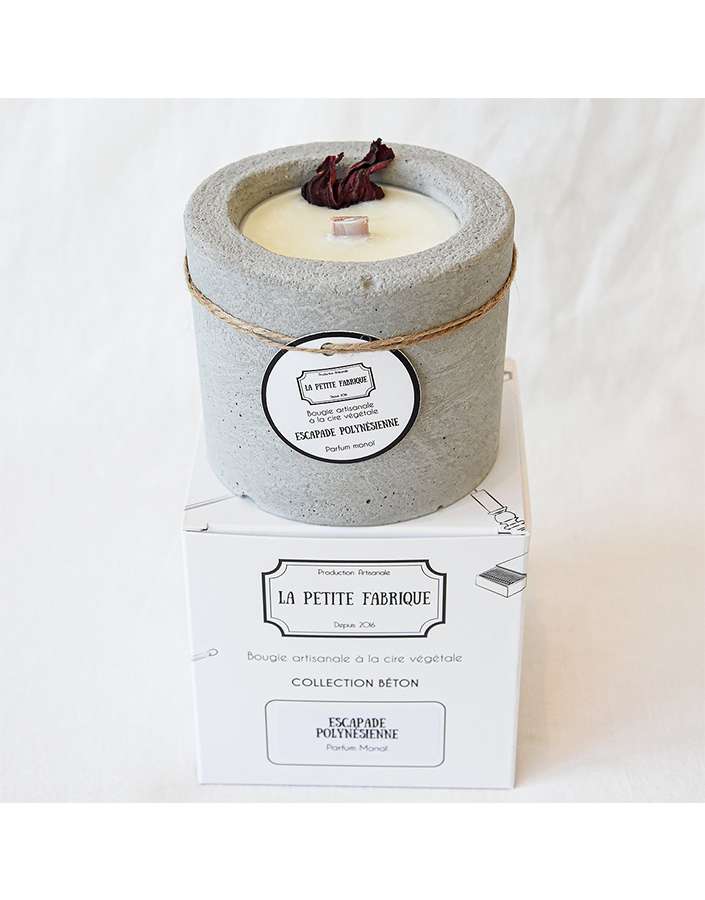 Natural perfumed candle and artisanal candle rapeseed wax la petite fabrique