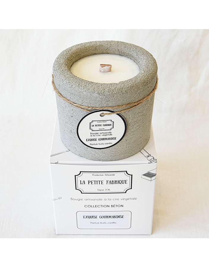Natural candied fruit candle and artisanal soy wax candle la petite fabrique