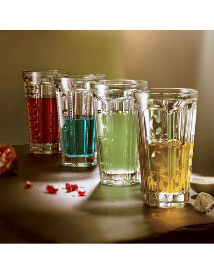 set of 4 cocktail long drink glass la rochère