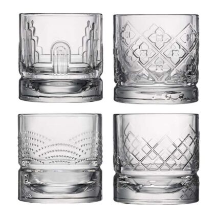 whisky glasses set of 4 with motif la rochère