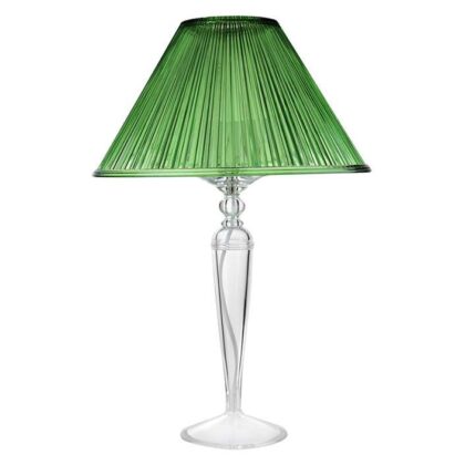Green Pleated Table Lamp